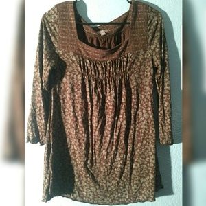 J Jill Size Small 3/4 Sleeve Multicolor Floral top